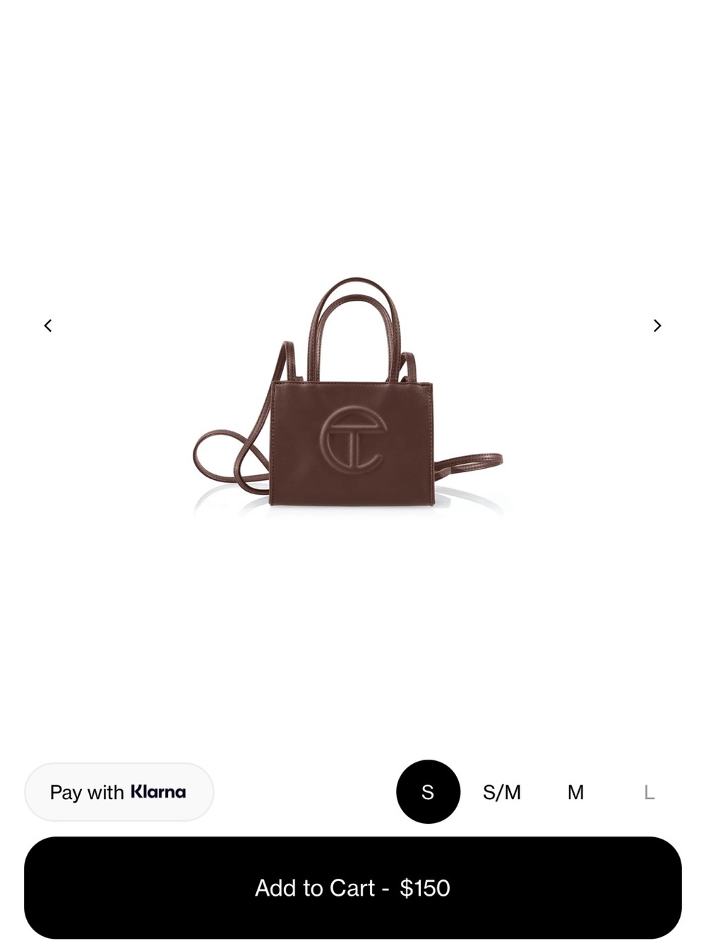 Telfar Mini Shopping Bag in Dark Brown Leather